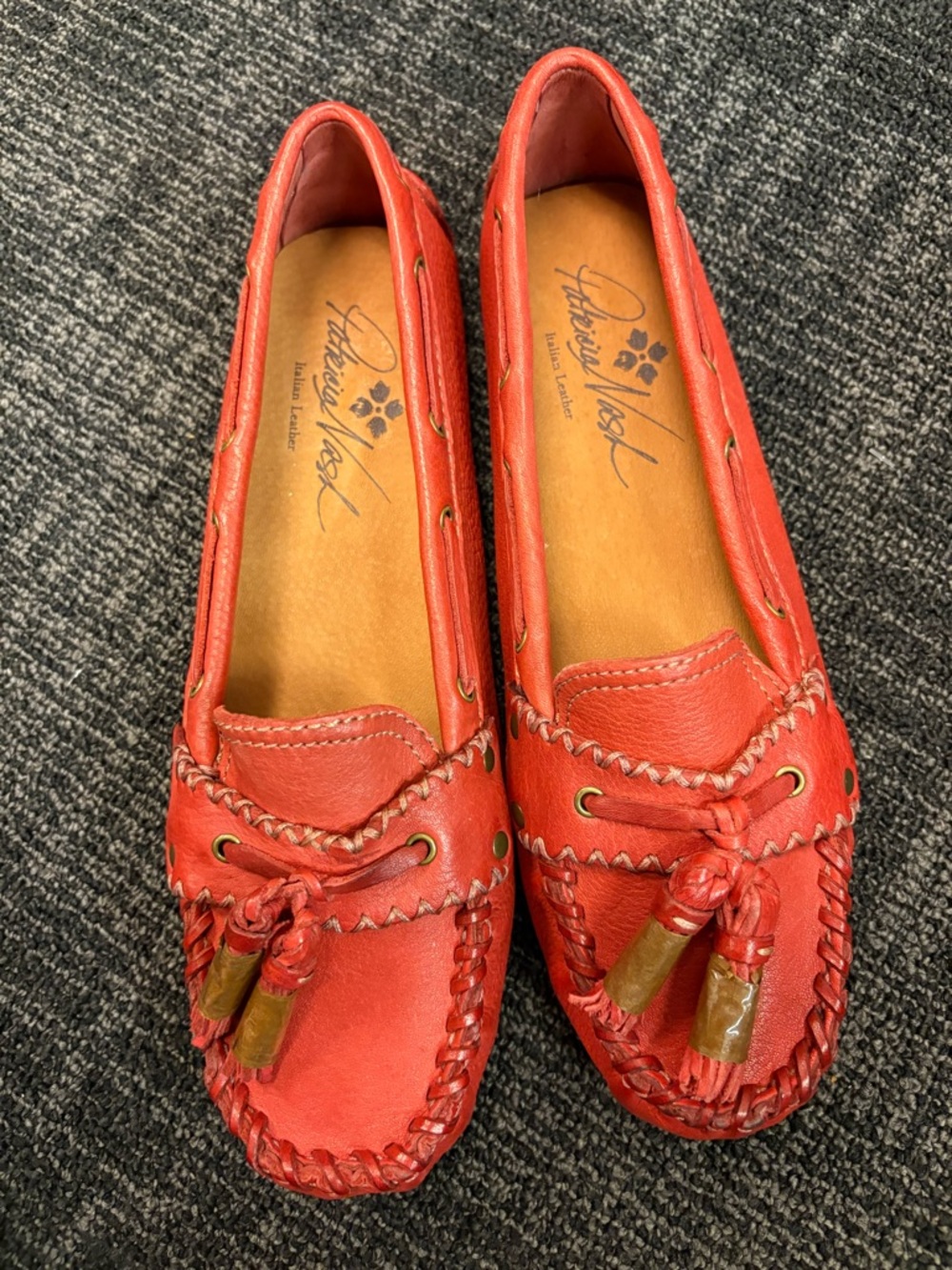 PATRICIA NASH WOMENS DOMENICA TASSEL RED MOCCASIN LOAFER red leather sz 11 new